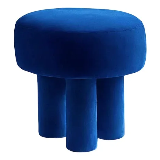 Ritmo Stool in Blue Velvet by Moanne