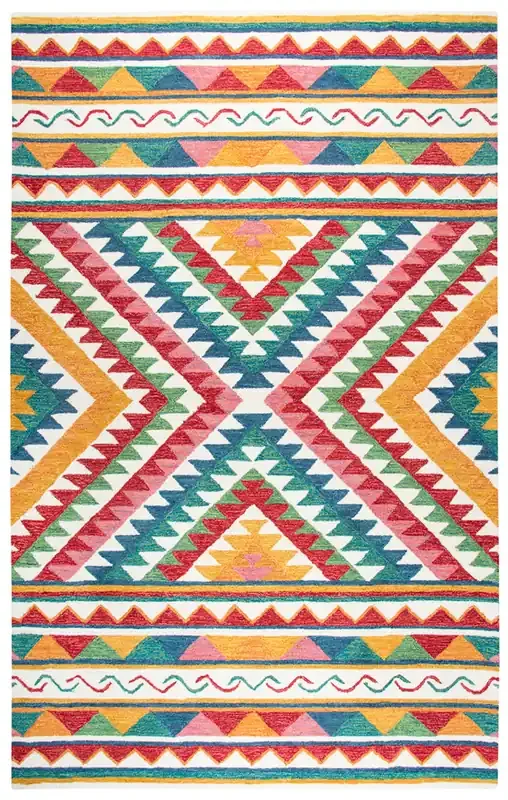 Rizzy Home Zingaro ZI023B Small Triangles Hand Tufted Area Rugs