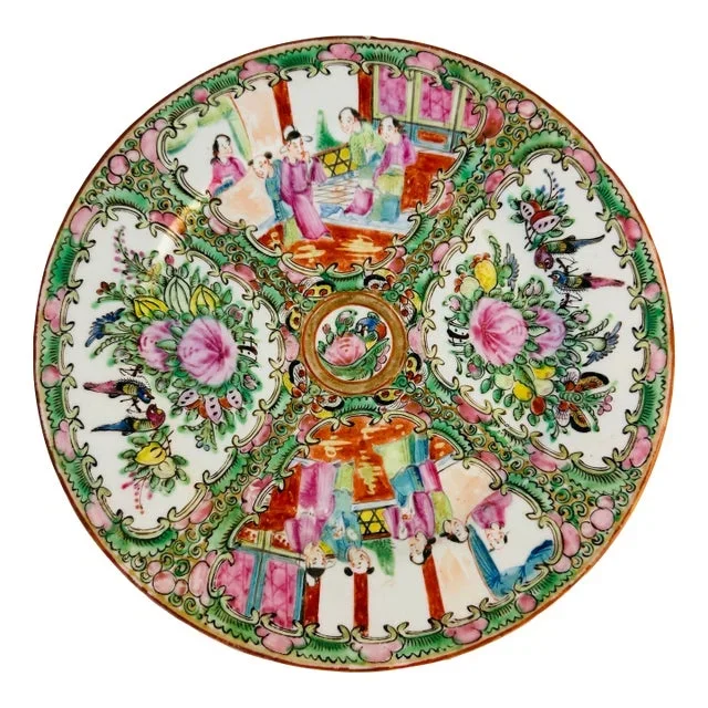 Rose Medallion Porcelain Plate