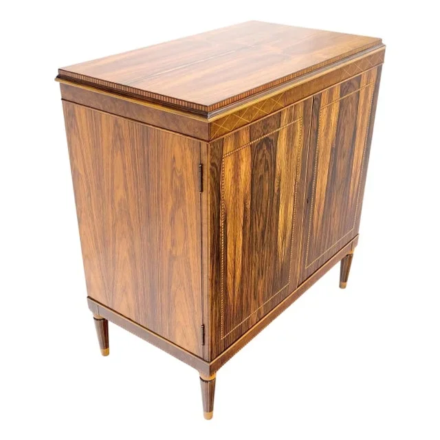 Rosewood French Art Deco Two Doors Server Sideboard One Drawer Credenza
