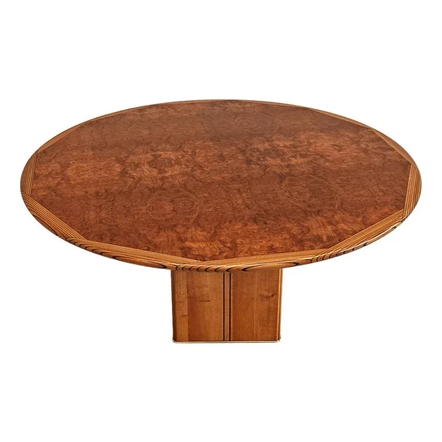 Round Artona Briar Table by Afra Tobia Scarpa for Maxalto, 1970s