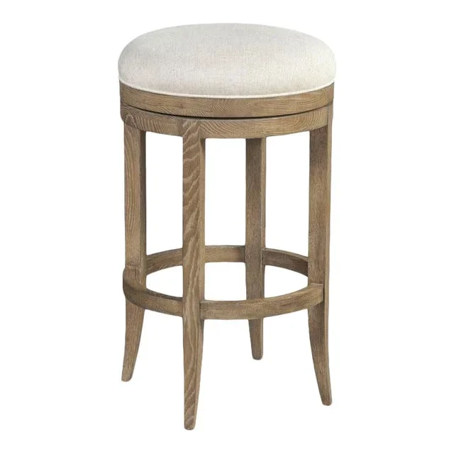 Round Bar Stool in Khaki