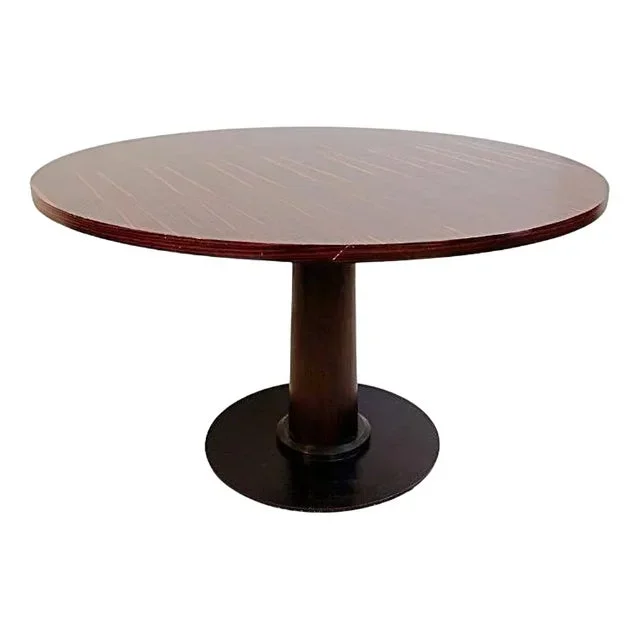 Round Macassar Ebony Dining Table