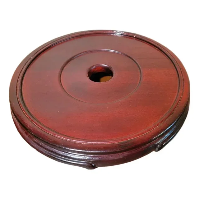 Round Red Mahogany Chinese Stand