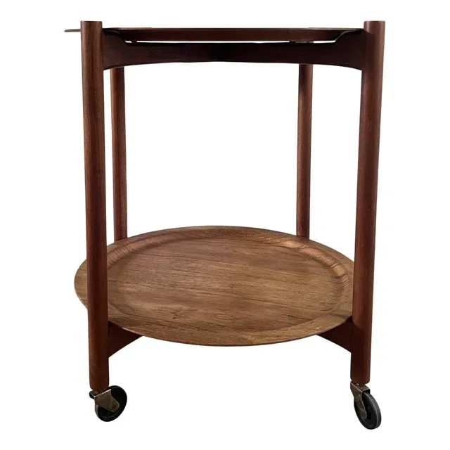 Round Serving Bar Cart