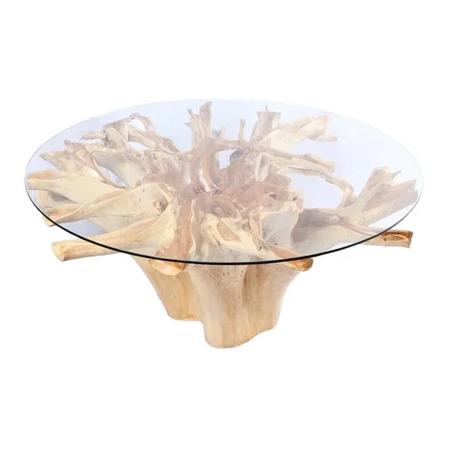 Round Teak Root Dining Table 4
