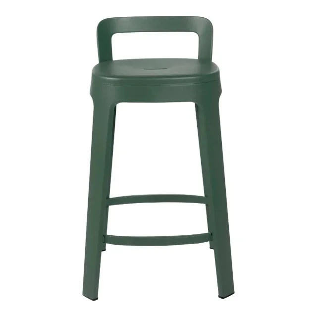 RS Barcelona Ombra Indoor/Outdoor Counter Stool with Backrest, Green