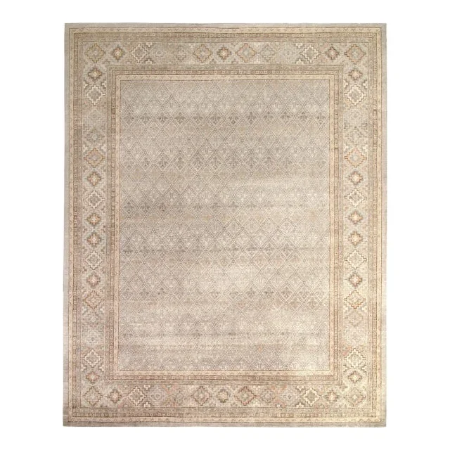 Rug & Kilim’s Oversized Traditional Fleur Rug in Beige, 14×20