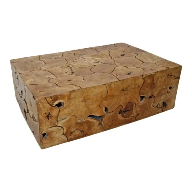 Salvaged Teak Root Block Coffee Table