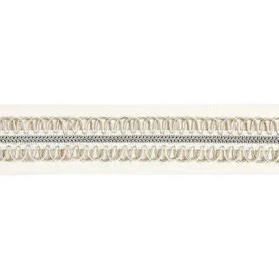 Sample, Scalamandre Colette Braided Tape, Cloud Fabric
