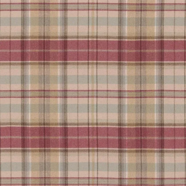 Sanderson Byron Fabric in Cherry/Biscuit – a Sample