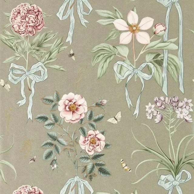 Sanderson Cupid`s Beau Wallpaper in Florin/Madder