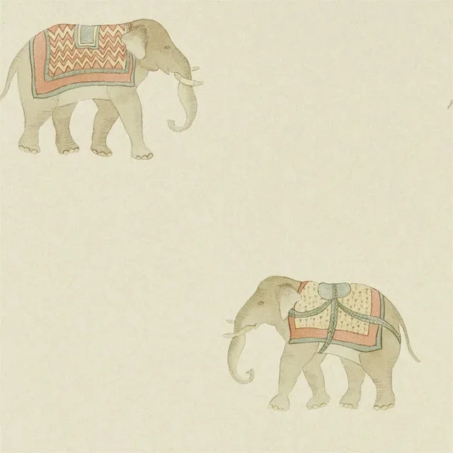 Sanderson India Wallpaper in Russet/Sand – a Sample