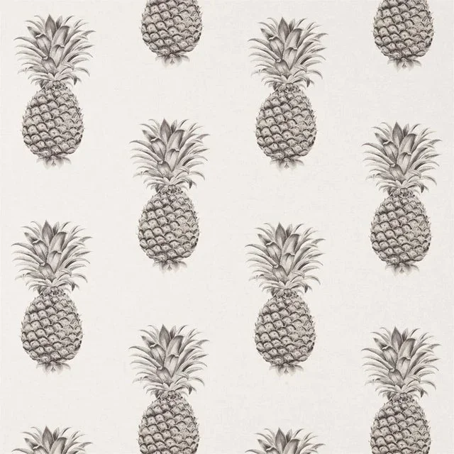 Sanderson Pineapple Royale Fabric in Graphite/Linen