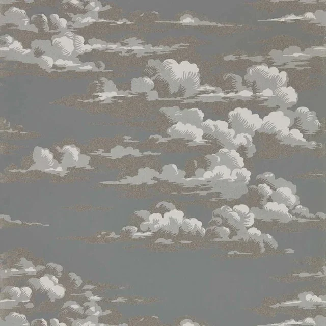 Sanderson Silvi Clouds Wallpaper in Taupe Grey – a Sample