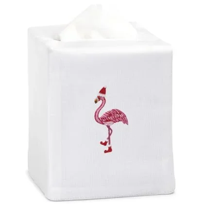 Santa’s Hat Flamingo Tissue Box Covers by Henry Handwork