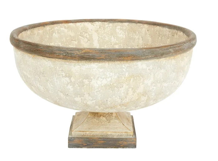 Santorini White & Antique Gold Bowl