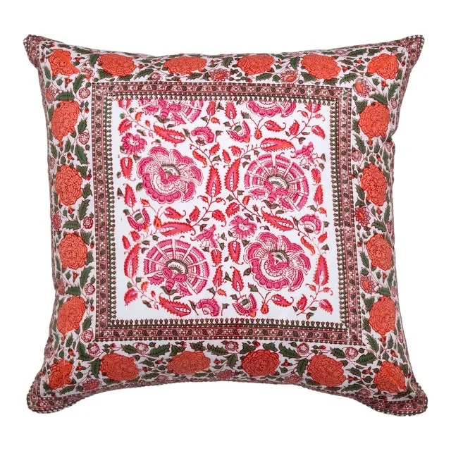 Sanya-Riyad Reversible Pillow Cover – Pink & Orange