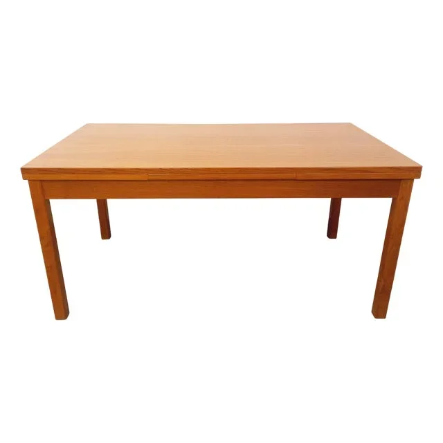 Scandinavian Style Dining Table in Teak with Extensions, 1960s