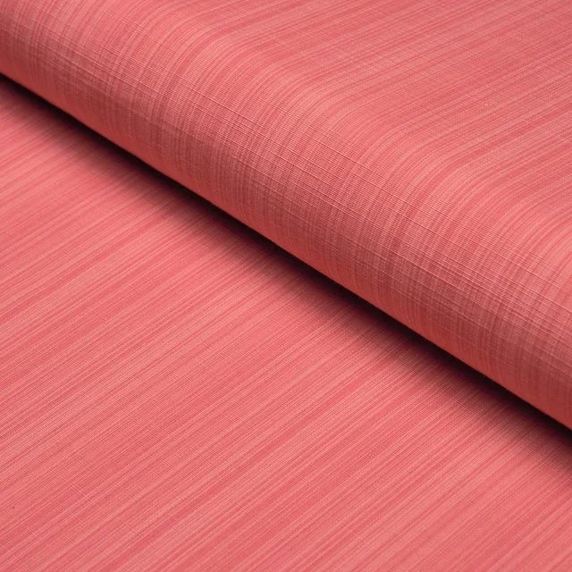 Schumacher X Mark D. Sikes Gracie Solid Strié Fabric In Coral