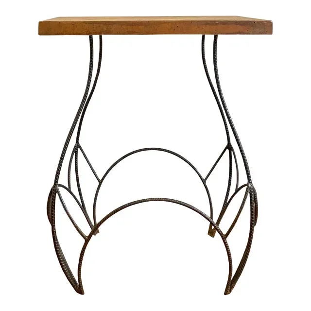 Sculptural Bar Height Industrial + Concrete Table