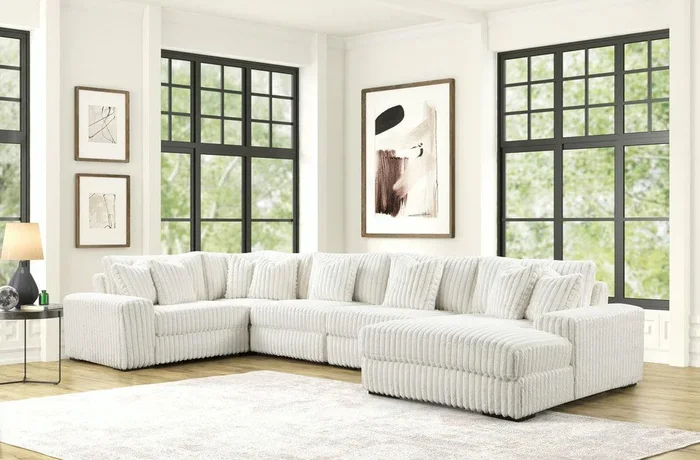 Season Beige 5-Piece Oversized RAF Sectional