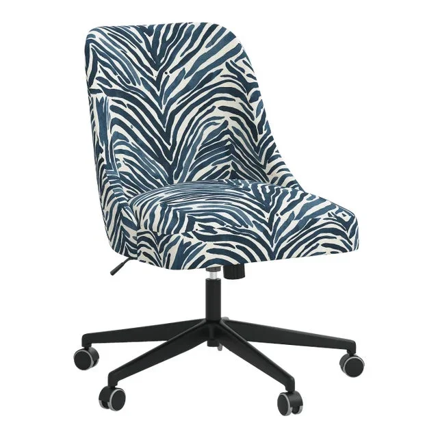Selby Office Chair in Washed Zebra Blue