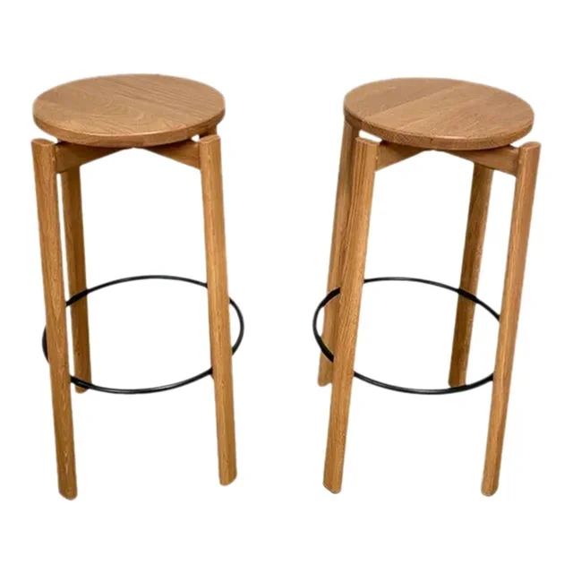 Set of 2 Audo Copenhagen Passage Bar Height Stools