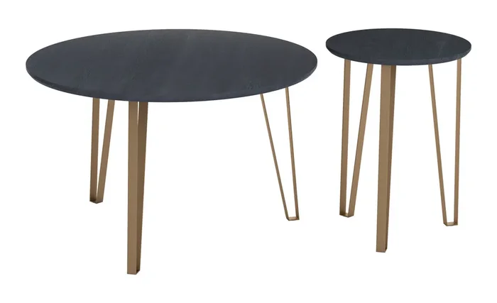 Set Of 2 Somme Accent Tablesblack