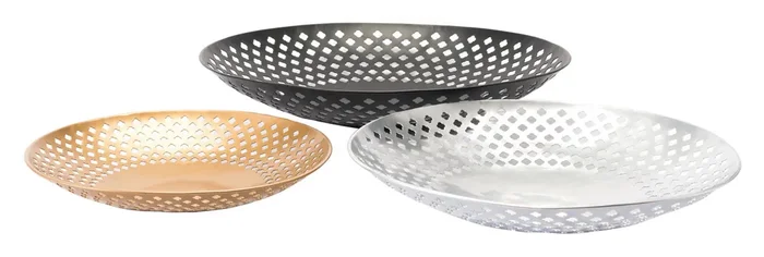 Set Of 3 Shallow Bowls Multicolor