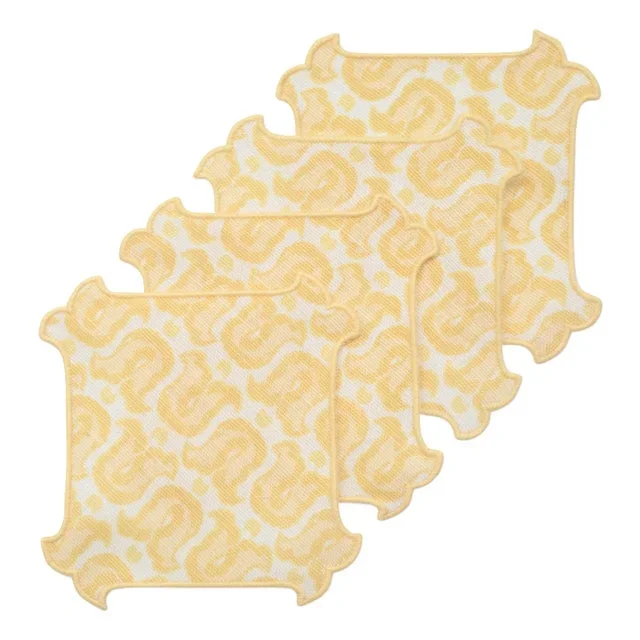 Set of 4 Palm Orleans French 75 Cocktail Cloths