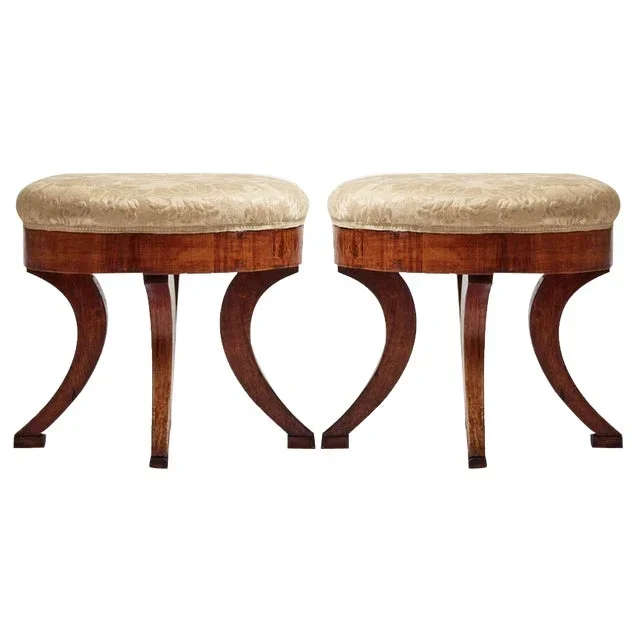 Set of Early 19th Century Swedish Stools by Karl Johan