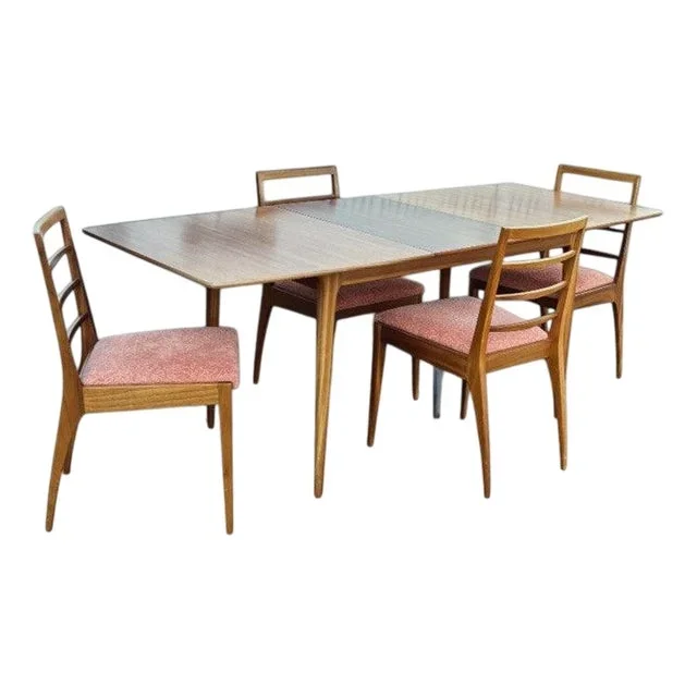 Set of Mid-Century Teak Extending Dining Table & Chairs from McIntosh