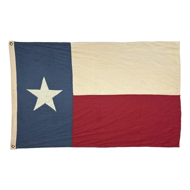 Sewn Linen State Flag of Texas, Vintage Style, New