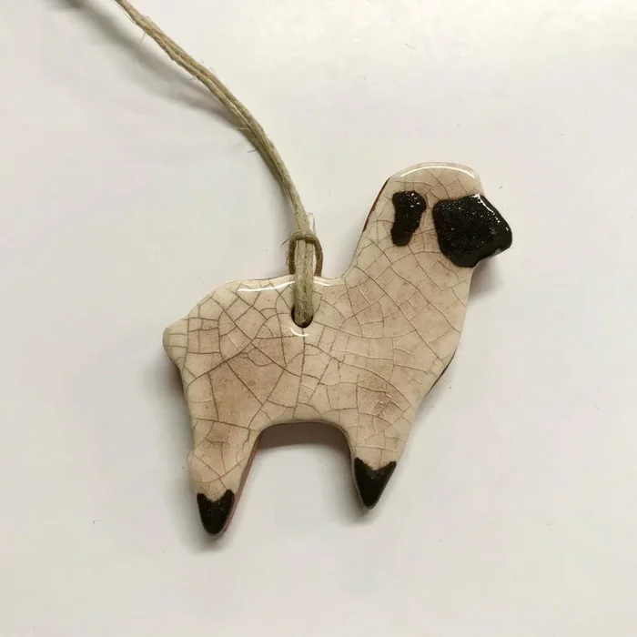 Sheep Redware Ornament