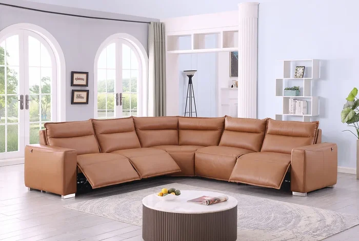 Sierra Camel 5-Piece Reclining Sectional