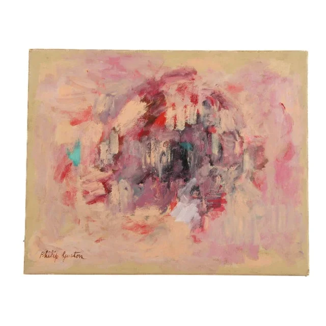 Signed Philip Guston Oil on Canvas Abstract Hue Painting
