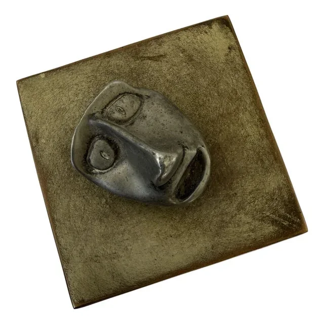 Silver Box With Art Head