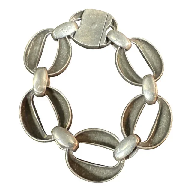 Silver Coffee Bean Bracelet, 1970s
