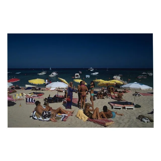 Slim Aarons, St. Tropez Beach, Limited Edition Estate Stamped Photographic Print, 2000s