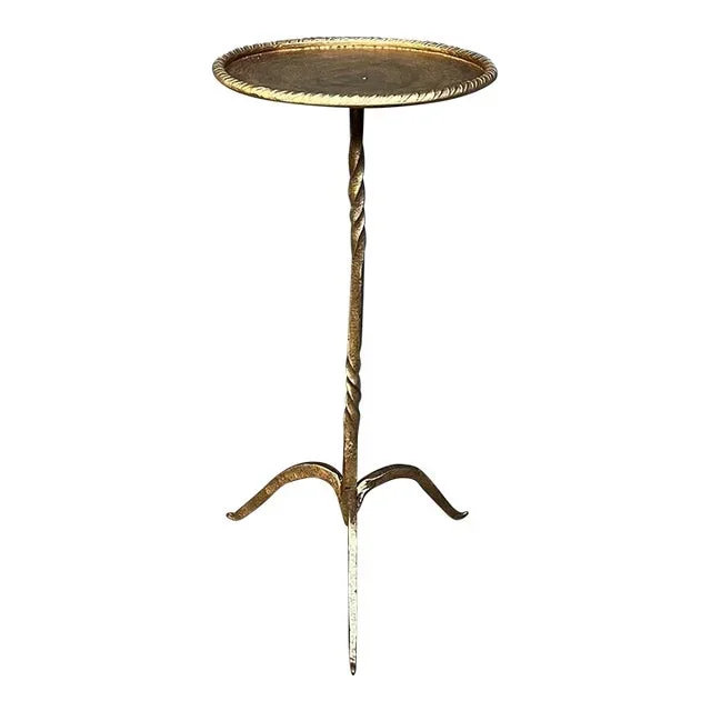 Small Mid Century Modern Style Metal Drinks Table With Pointed Feet