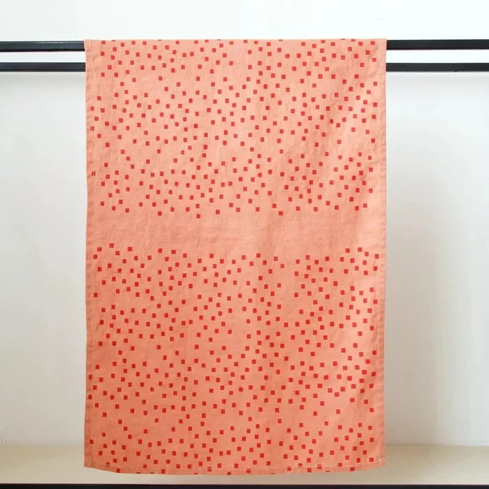Snippets Red on Punch Tea Towel