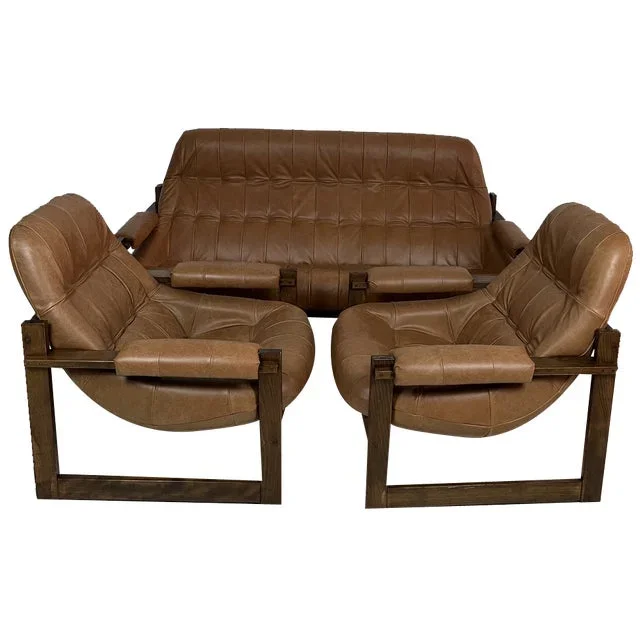 Sofa and Armchairs by Percival Lafer, 1960s, Set of 3