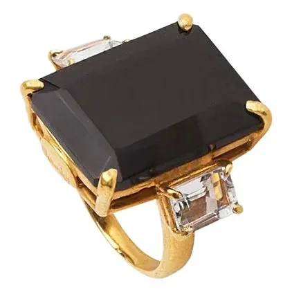 Solene Ring, Black, Size 5