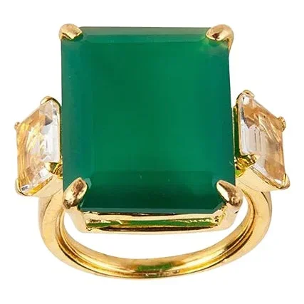 Solene Ring, Green, Size 7