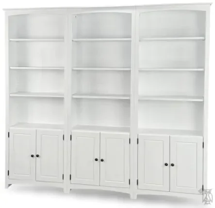 Solid Alder Wood 3 Piece Shaker Bookcase 92
