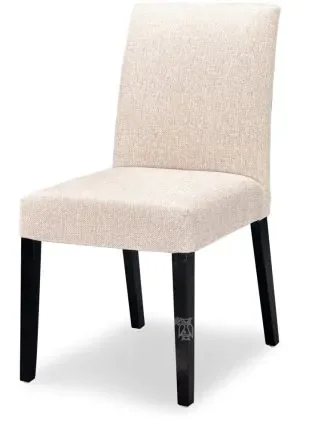 Solid Wood Enna Parsons Dining Side Chair in Tan Fabric