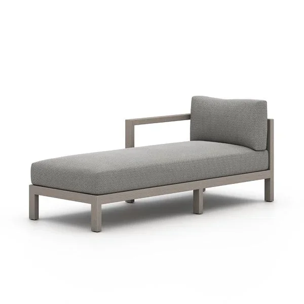 Sonoma Outdoor Left Arm Facing Chaise Piece-Grey/Ash