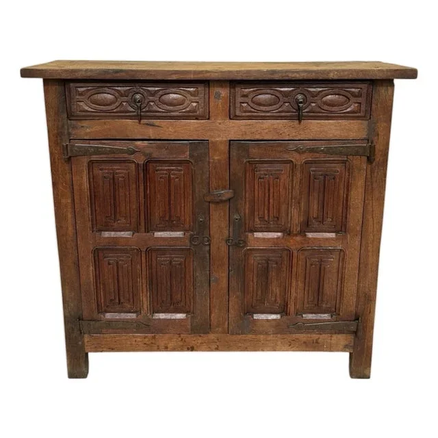 Spanish Carved Walnut Buffet, 1880s
