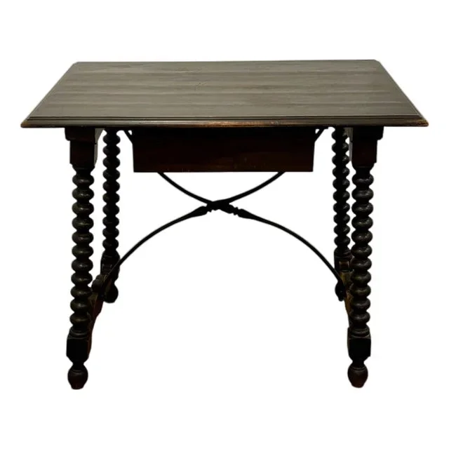 Spanish Castilian-Style Side Table, 1890s